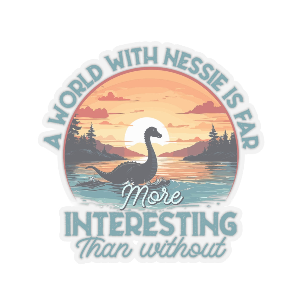 Nessie (Loch ness monster)- Kiss-Cut Stickers