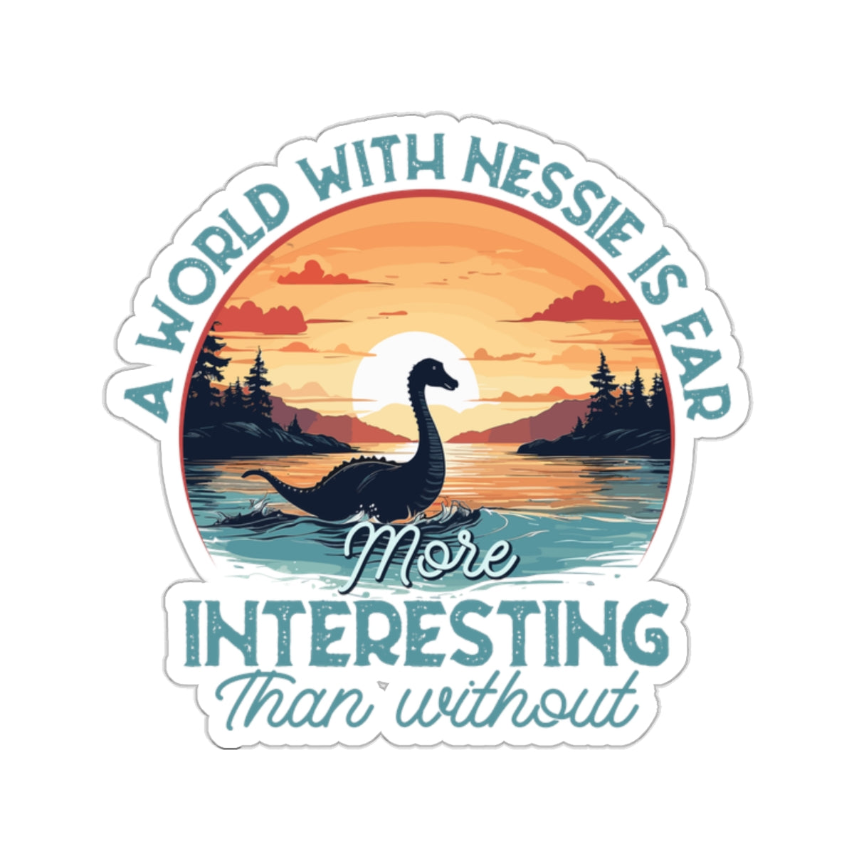 Nessie (Loch ness monster)- Kiss-Cut Stickers