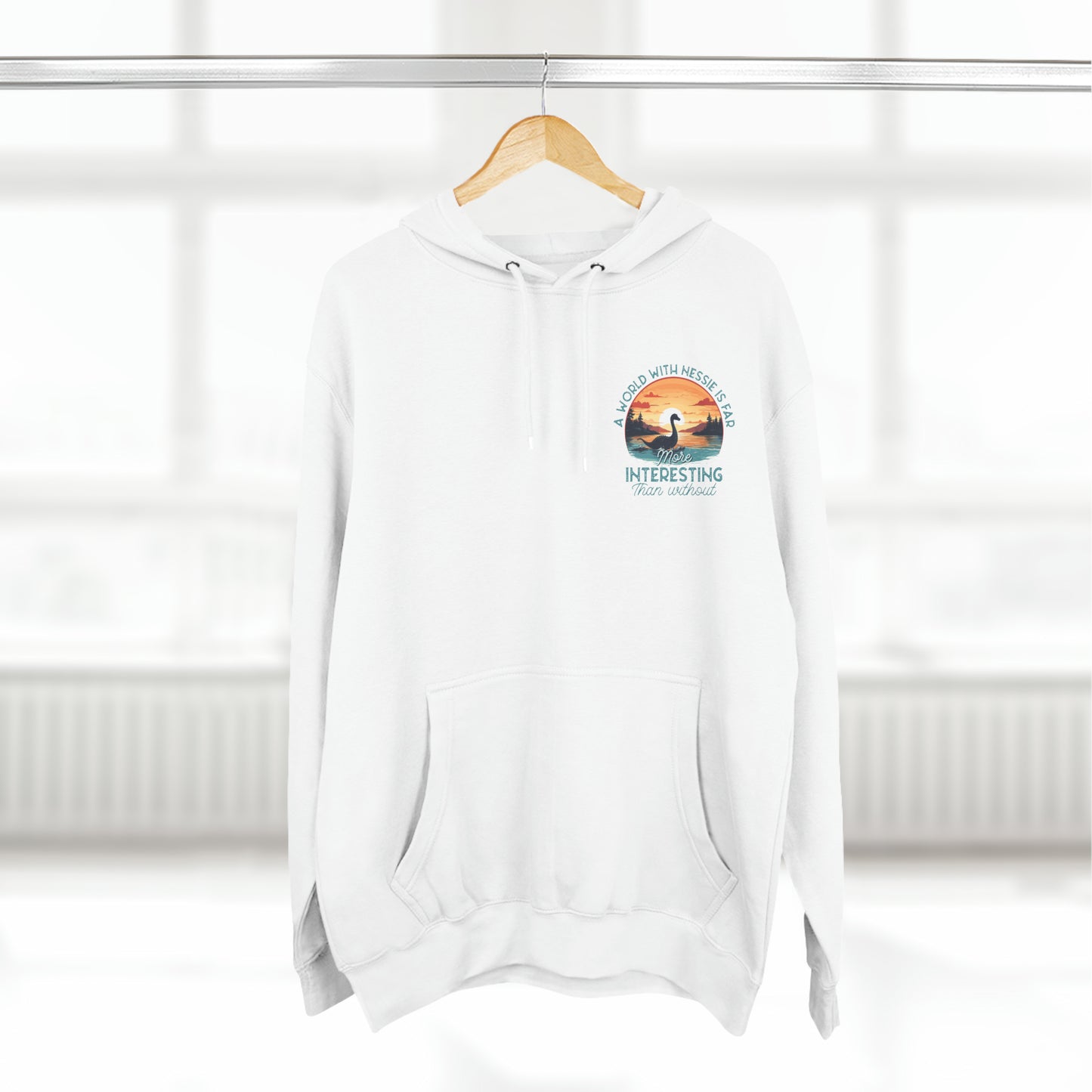 Nessie (loch ness monster)- Three-Panel Fleece Hoodie