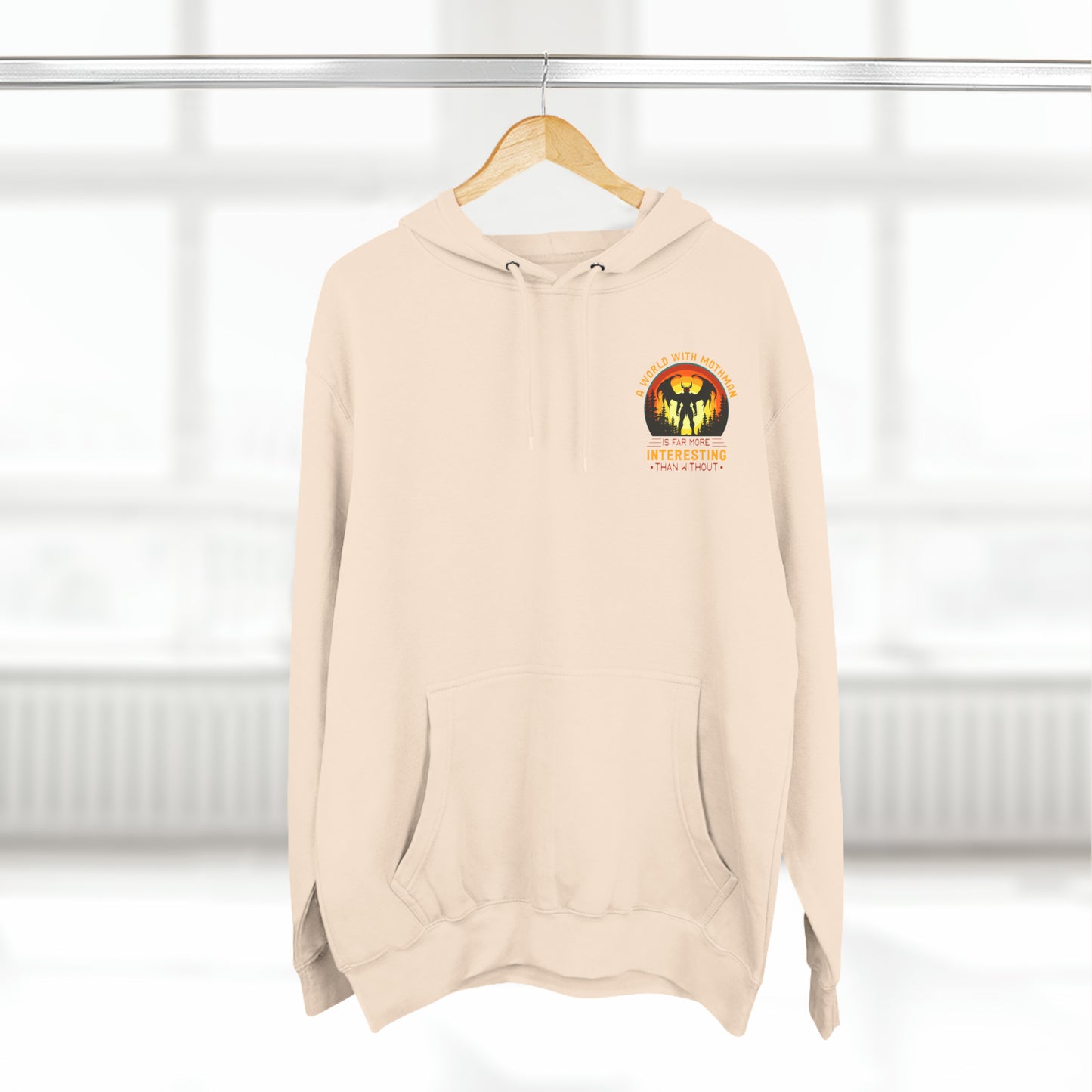 A world with Mothman is more interesting than without- Three-Panel Fleece Hoodie