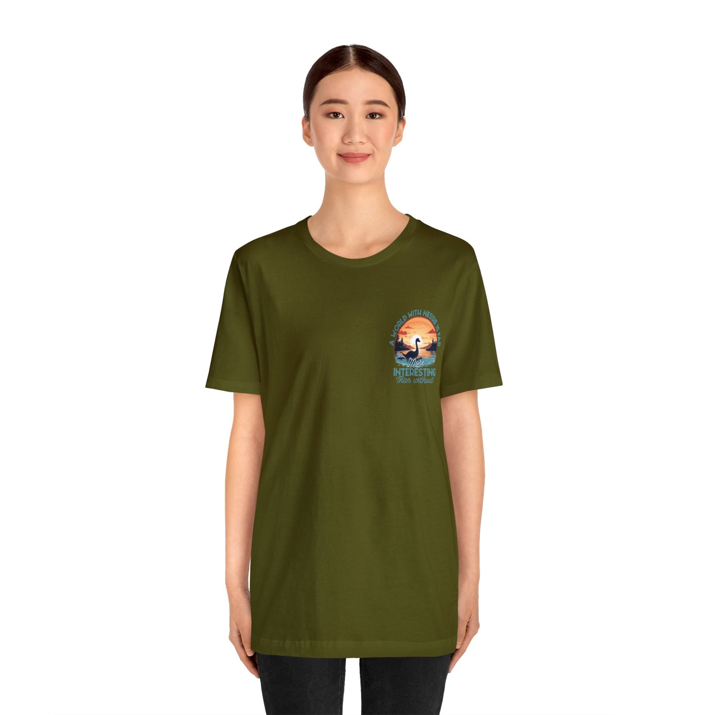 Nessie (Loch ness monster)- Unisex Jersey Short Sleeve Tee